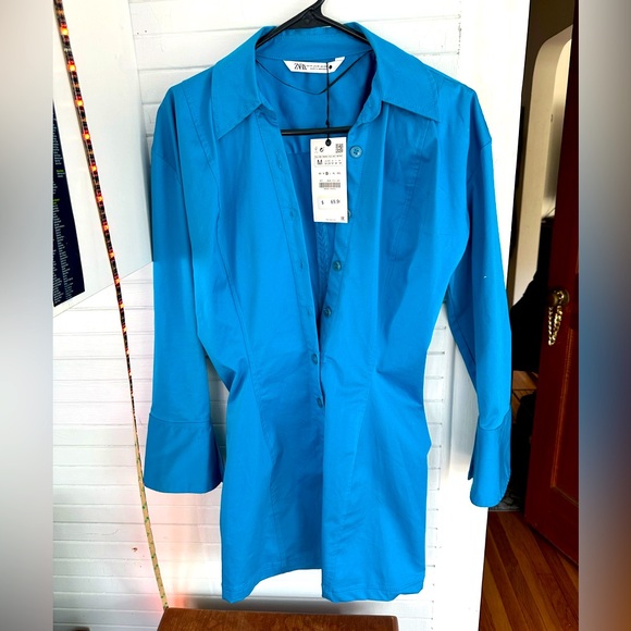 Zara Long Sleeve - Shirt Dress - Picture 2 of 7